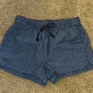J. Crew Denim Blue Shorts with Black Tie